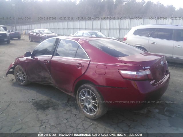 4T1BE46K27U016838 - 2007 TOYOTA CAMRY NEW GENERAT CE/LE/XLE/SE RED photo 3