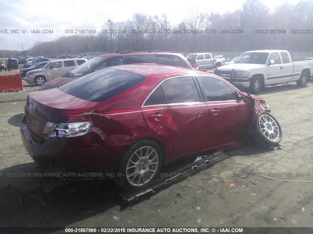 4T1BE46K27U016838 - 2007 TOYOTA CAMRY NEW GENERAT CE/LE/XLE/SE RED photo 4