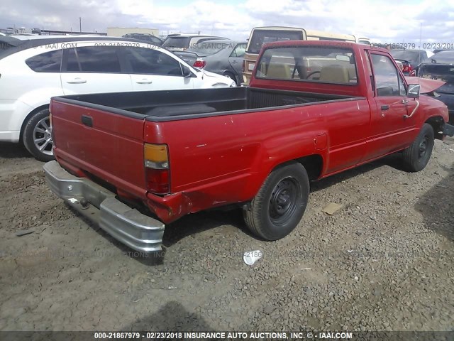 JT4RN55D0E0014375 - 1984 TOYOTA PICKUP 1/2 TON RN55 DLX RED photo 4