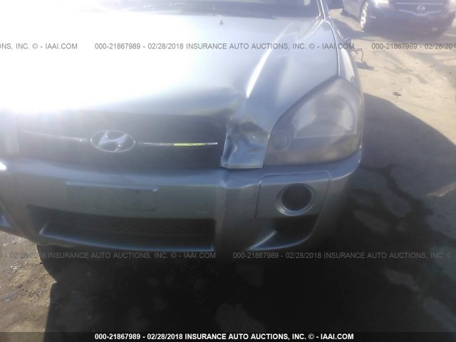 KM8JM12B46U416644 - 2006 HYUNDAI TUCSON GL GREEN photo 6