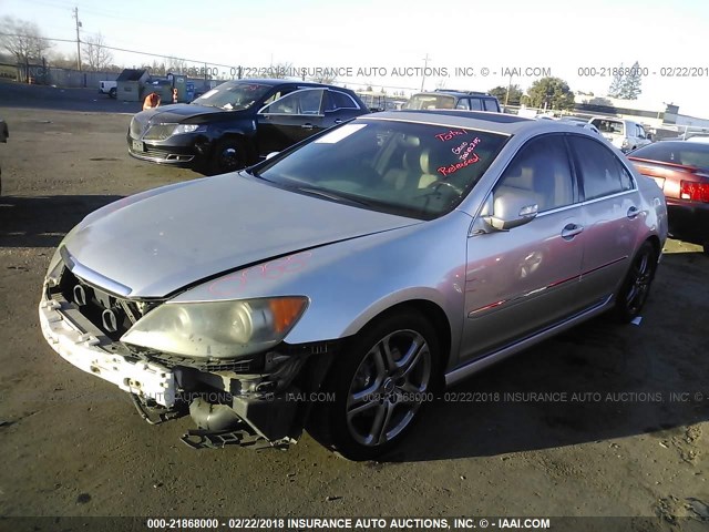 JH4KB16565C017787 - 2005 ACURA RL SILVER photo 2