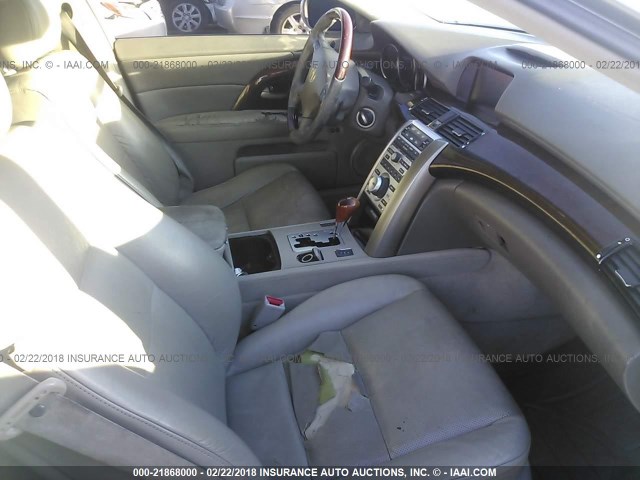 JH4KB16565C017787 - 2005 ACURA RL SILVER photo 5