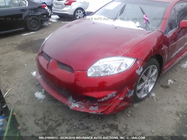 4A3AK44T66E035449 - 2006 MITSUBISHI ECLIPSE SE RED photo 6