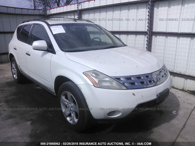 JN8AZ08W35W408777 - 2005 NISSAN MURANO SL/SE/S WHITE photo 1