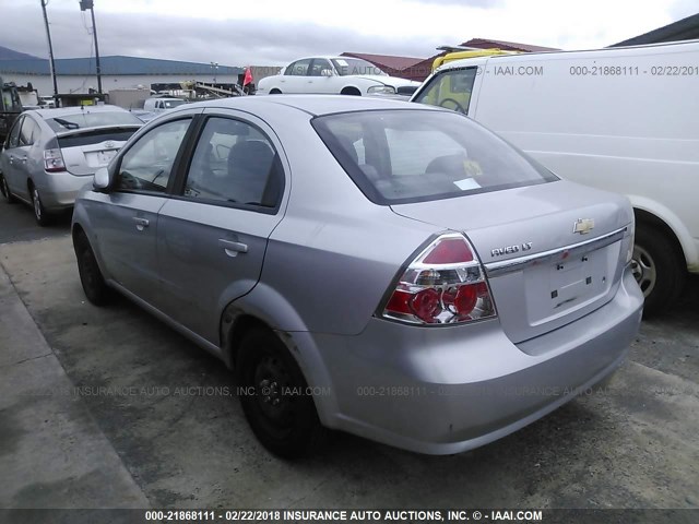 KL1TD56E19B381318 - 2009 CHEVROLET AVEO LS/LT 银色 照片 3