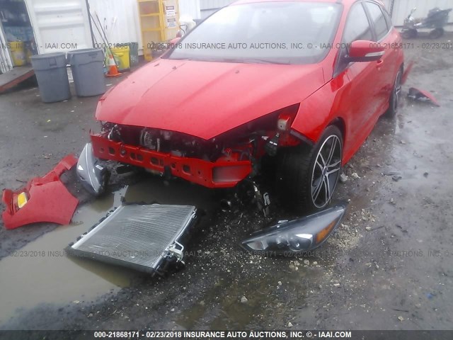 1FADP3L99HL237174 - 2017 FORD FOCUS ST RED photo 6