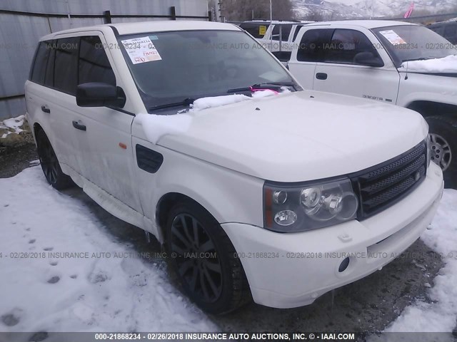 SALSK254X8A160900 - 2008 LAND ROVER RANGE ROVER SPORT HSE WHITE photo 1