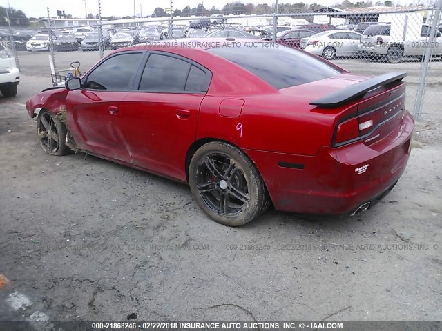2B3CL5CT4BH507359 - 2011 DODGE CHARGER R/T RED photo 3