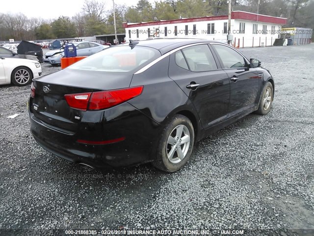 5XXGM4A76FG507465 - 2015 KIA OPTIMA LX BLACK photo 4