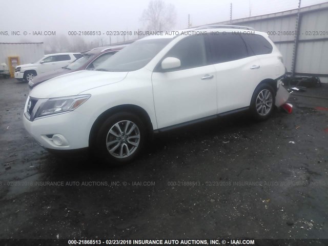 5N1AR2MMXEC642603 - 2014 NISSAN PATHFINDER S/SV/SL/PLATINUM 白色 照片 2