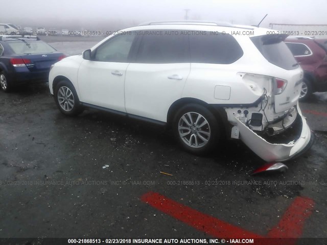 5N1AR2MMXEC642603 - 2014 NISSAN PATHFINDER S/SV/SL/PLATINUM 白色 照片 3