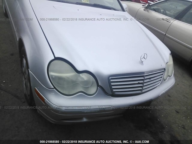 WDBRF84J64F495393 - 2004 MERCEDES-BENZ C 320 4MATIC SILVER photo 6