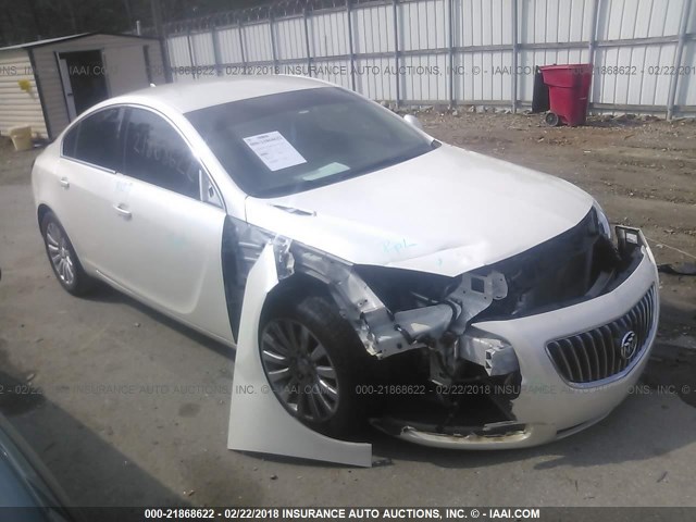 2G4GR5EK5C9144841 - 2012 BUICK REGAL WHITE photo 1
