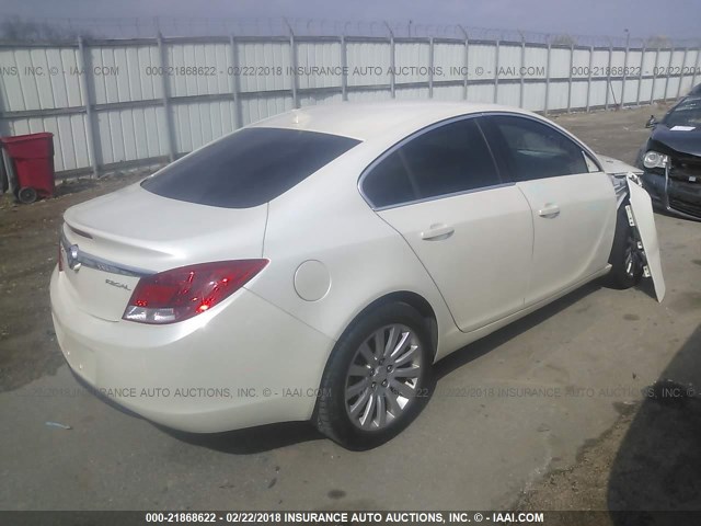 2G4GR5EK5C9144841 - 2012 BUICK REGAL WHITE photo 4