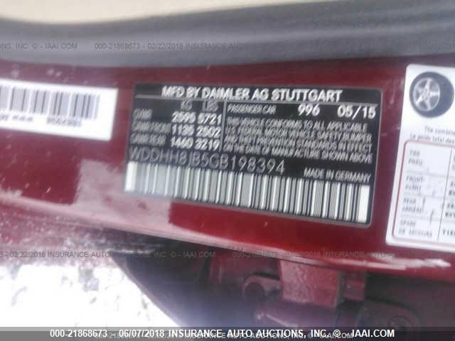 WDDHH8JB5GB198394 - 2016 MERCEDES-BENZ E 350 4MATIC WAGON RED photo 9