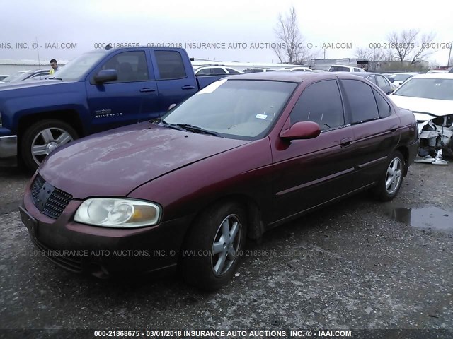 3N1AB51AX4L741271 - 2004 NISSAN SENTRA 2.5S RED photo 2