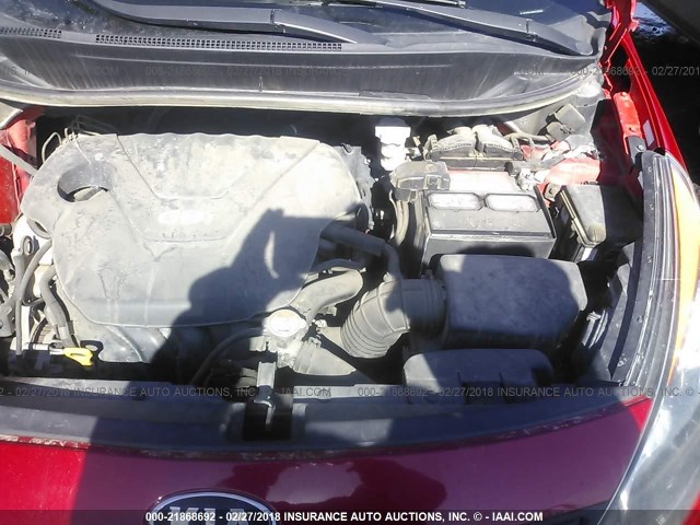KNADM5A36D6235076 - 2013 KIA RIO LX Կարմիր լուսանկար 10