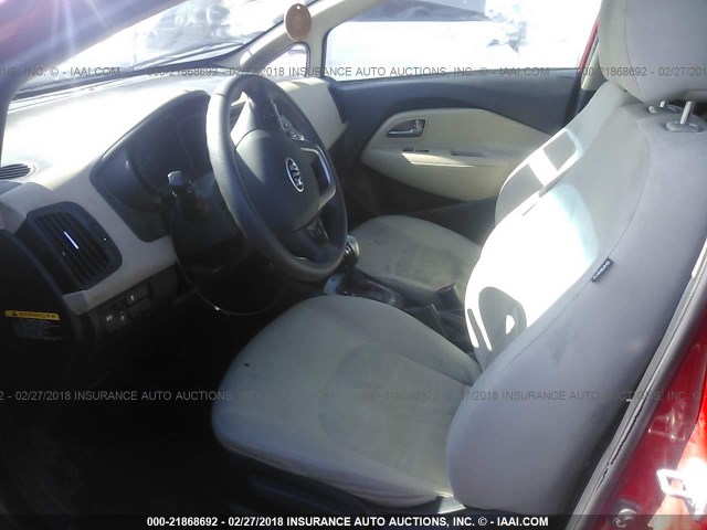 KNADM5A36D6235076 - 2013 KIA RIO LX Կարմիր լուսանկար 5