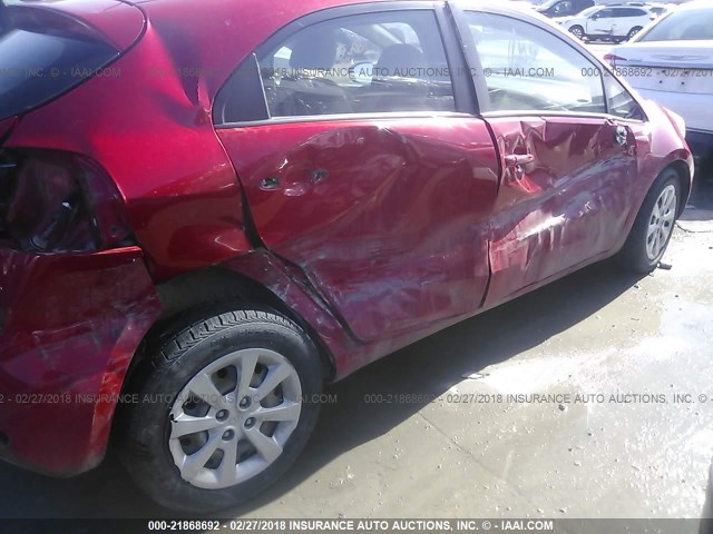 KNADM5A36D6235076 - 2013 KIA RIO LX Կարմիր լուսանկար 6
