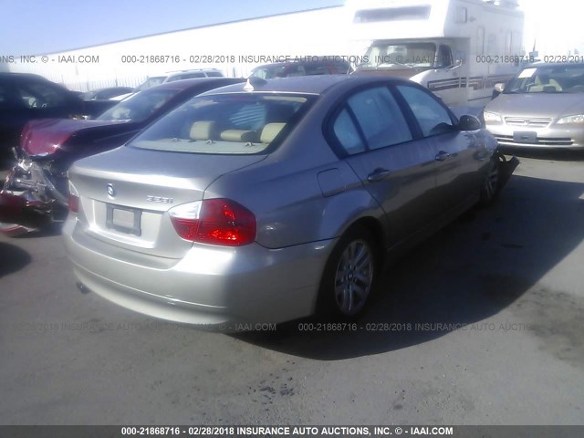 WBAVC53517FZ81445 - 2007 BMW 328 I SULEV GRAY photo 4