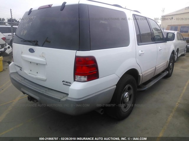 1FMPU16L73LC54670 - 2003 FORD EXPEDITION XLT WHITE photo 4