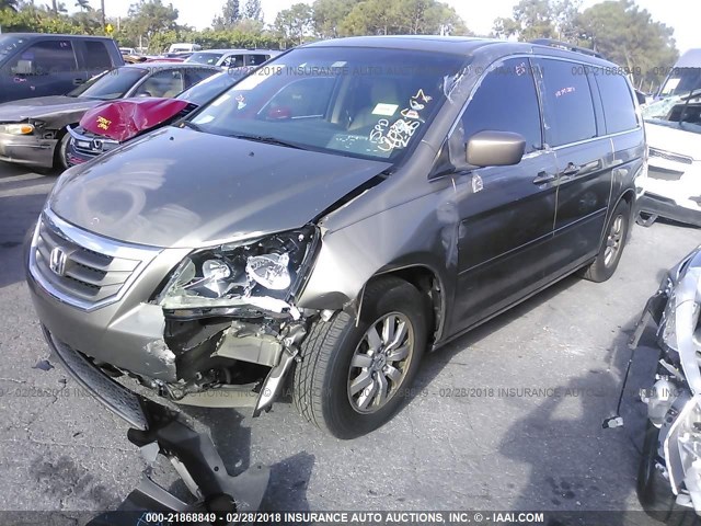 5FNRL38788B402587 - 2008 HONDA ODYSSEY EXL Champagne photo 2