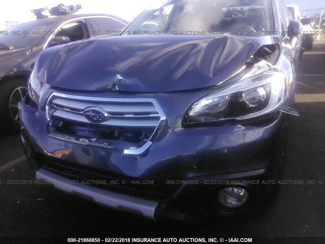 4S4BSANC9F3274456 - 2015 SUBARU OUTBACK 2.5I LIMITED GRAY photo 6