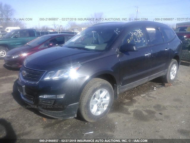 1GNKRFKD9HJ288454 - 2017 CHEVROLET TRAVERSE LS GRAY photo 2