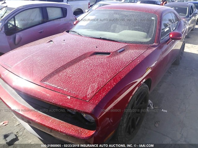 2B3CJ5DT9AH313798 - 2010 DODGE CHALLENGER R/T RED photo 2