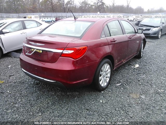 1C3CCBBG4CN107171 - 2012 CHRYSLER 200 TOURING RED photo 4