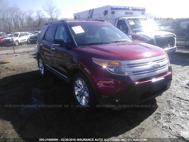 1FM5K8D82DGC39279 - 2013 FORD EXPLORER XLT RED photo 1