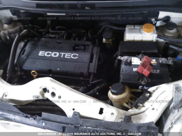 KL1TD5DE6BB133672 - 2011 CHEVROLET AVEO LS/LT 白色 照片 10