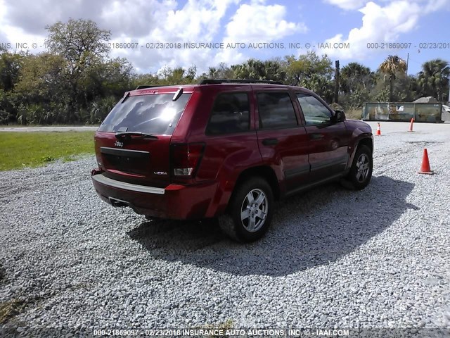 1J4GR48K85C722379 - 2005 JEEP GRAND CHEROKEE LAREDO/COLUMBIA/FREEDOM 红色 照片 4