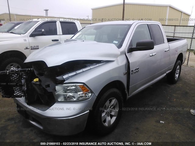 1C6RR6GT8GS340406 - 2016 RAM 1500 SLT SILVER photo 2