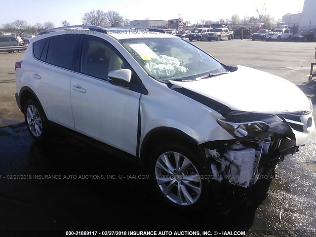 2T3YFREVXEW080369 - 2014 TOYOTA RAV4 LIMITED WHITE photo 1