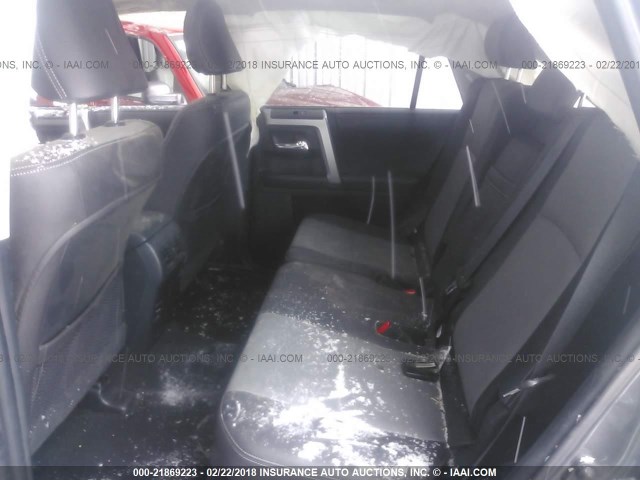 JTEBU5JR5G5392697 - 2016 TOYOTA 4RUNNER SR5 PREM/LTDL/TRAIL/TRD GRAY photo 8