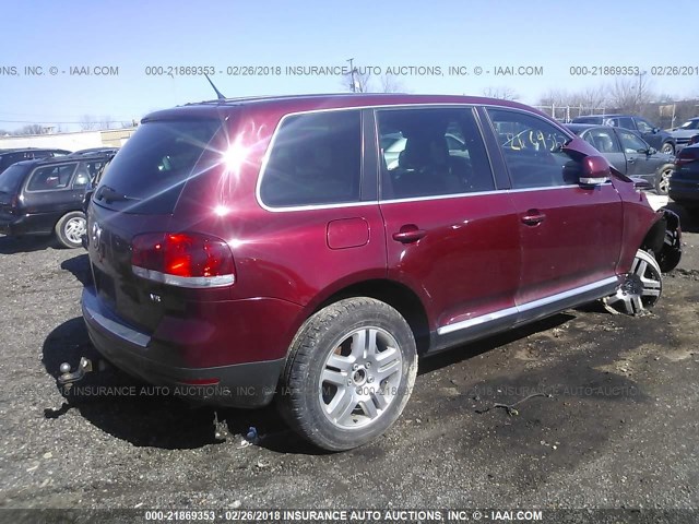 WVGZM77L56D000545 - 2006 VOLKSWAGEN TOUAREG 4.2 RED photo 4