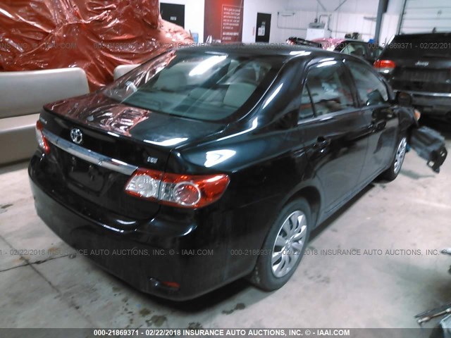 2T1BU4EE5DC033645 - 2013 TOYOTA COROLLA S/LE BLACK photo 4