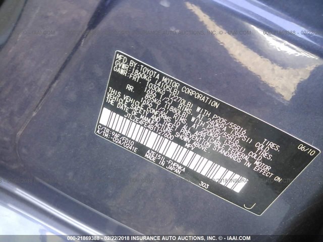 JTLZE4FE4B1127600 - 2011 TOYOTA SCION XB GRAY photo 9
