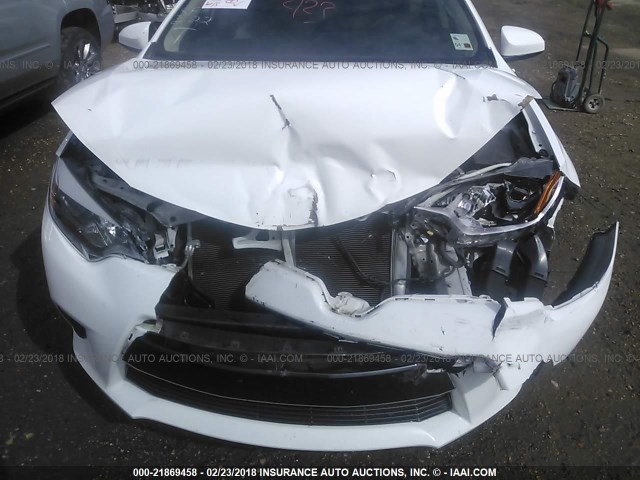 5YFBURHE0FP331886 - 2015 TOYOTA COROLLA L/LE/LE PLS/PRM/S/S PLS WHITE photo 6