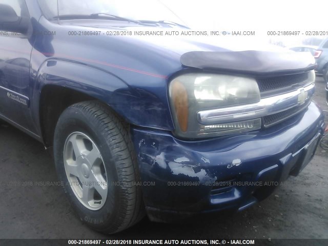 1GNDT13S722471055 - 2002 CHEVROLET TRAILBLAZER  BLUE photo 6