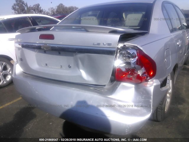 1G1ZT54835F174153 - 2005 CHEVROLET MALIBU LS ვერცხლისფერი ფოტო 6