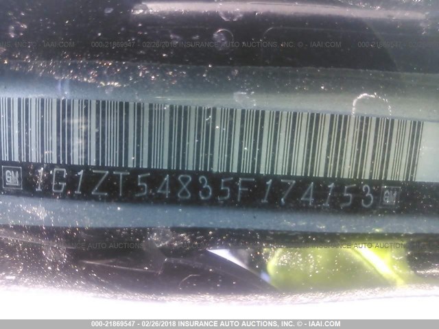 1G1ZT54835F174153 - 2005 CHEVROLET MALIBU LS ვერცხლისფერი ფოტო 9