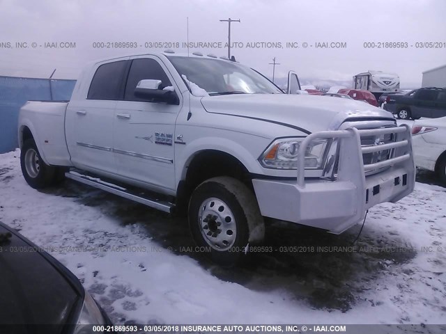 3C63RRNLXFG702042 - 2015 RAM 3500 LONGHORN WHITE photo 1