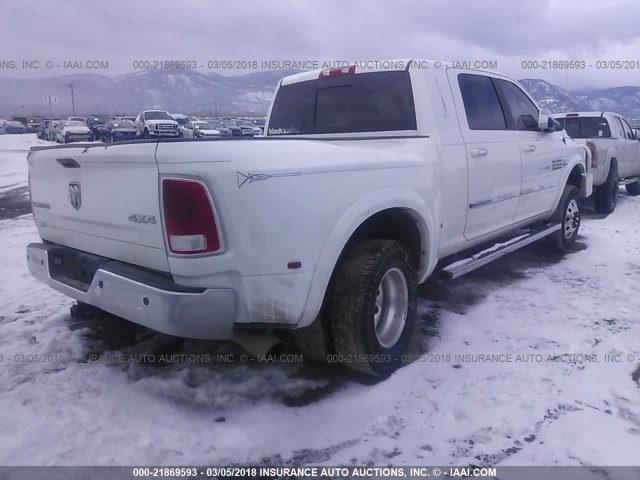 3C63RRNLXFG702042 - 2015 RAM 3500 LONGHORN WHITE photo 4