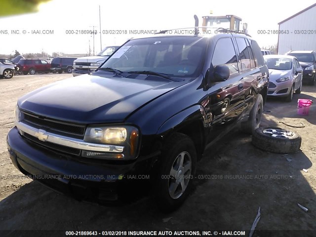 1GNDS13S362177001 - 2006 CHEVROLET TRAILBLAZER LS/LT BLACK photo 2