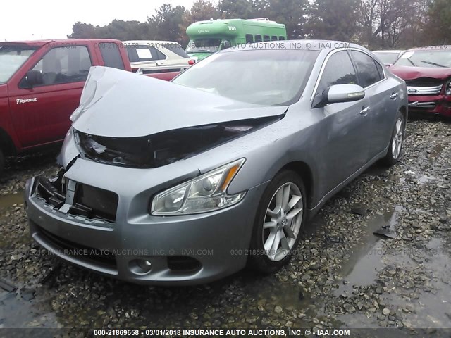 1N4AA51E79C835376 - 2009 NISSAN MAXIMA S/SV SILVER photo 2