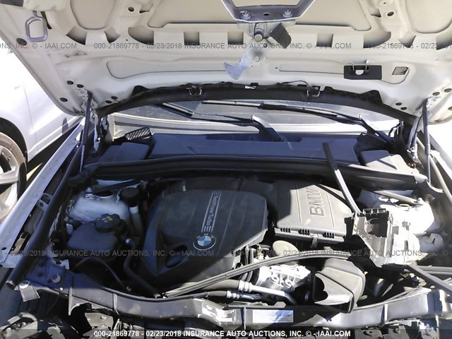 WBAVM5C55FVV94222 - 2015 BMW X1 XDRIVE35I WHITE photo 10
