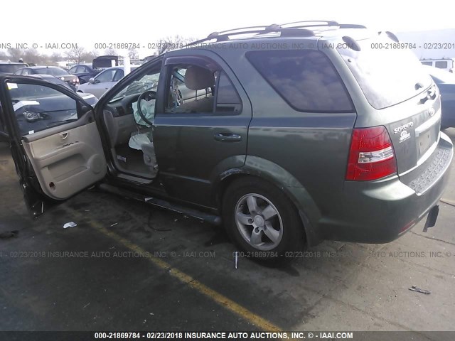 KNDJD736875728275 - 2007 KIA SORENTO EX/LX GREEN photo 3