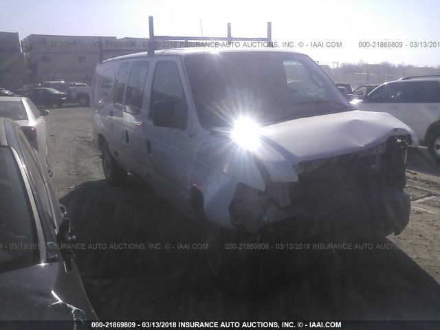 1FTNE24W28DB34708 - 2008 FORD ECONOLINE E250 VAN WHITE photo 1